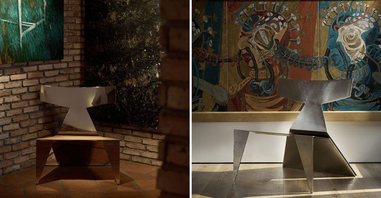 TRÂU armchair – A Symphony of Metal and Light | HO Studio